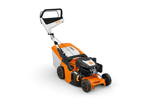 Immagine del tosaerba a batteria RMA 443 da vista laterale