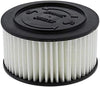 Filtro dell'aria cilindrico per aspirapolvere, con struttura in plastica nera e pieghe in carta bianca, ideale per mantenere le prestazioni ottimali del tuo dispositivo. Ricambio universale, facile da installare e compatibile con vari modelli.