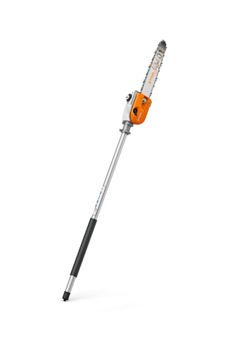 Potatore Stihl HT-KM con design compatto e guida direzionale integrata per il taglio di rami alti