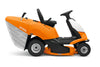 Vista laterale del trattorino STIHL RT 4082 mostrando il design compatto e manovrabile
