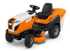 Dettaglio sedile regolabile trattorino Stihl