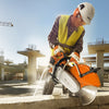Dettaglio del disco da taglio della troncatrice STIHL TS 500i