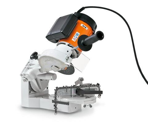 Apparecchio affilatura universale STIHL con supporto e mole sagomate