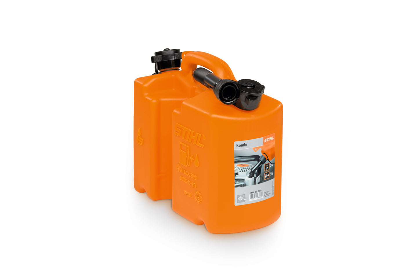 Tanica Combinata STIHL con doppio contenitore in plastica arancione da 5L e 3L