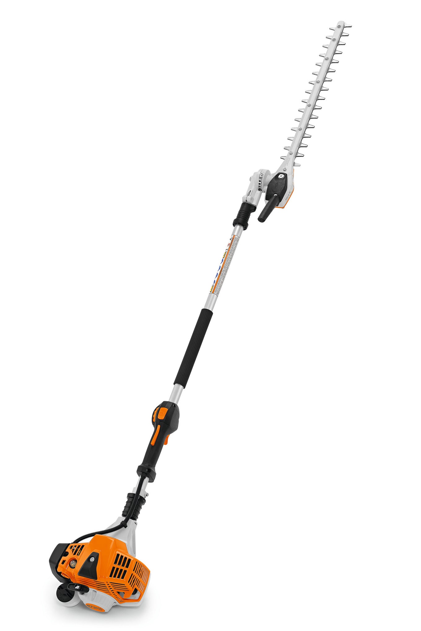 Dettaglio del motore e impugnatura del tagliasiepe Stihl HL 94 KCE