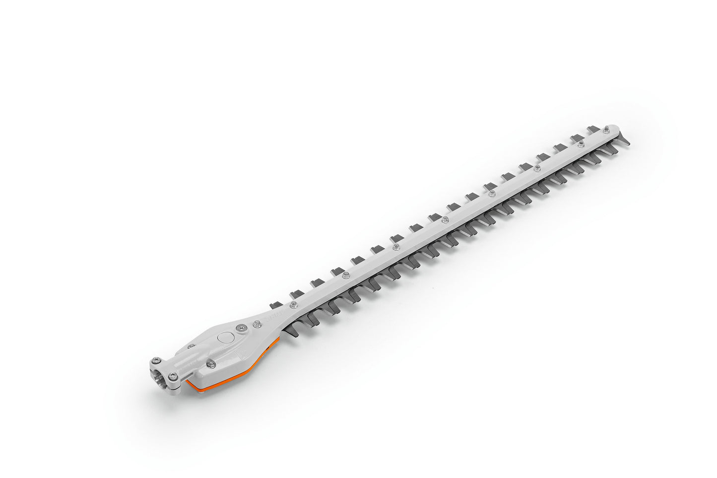 Vista frontale del Tosasiepi Allungato angolo 0° HL-KM STIHL con attacco a motofalciatrice