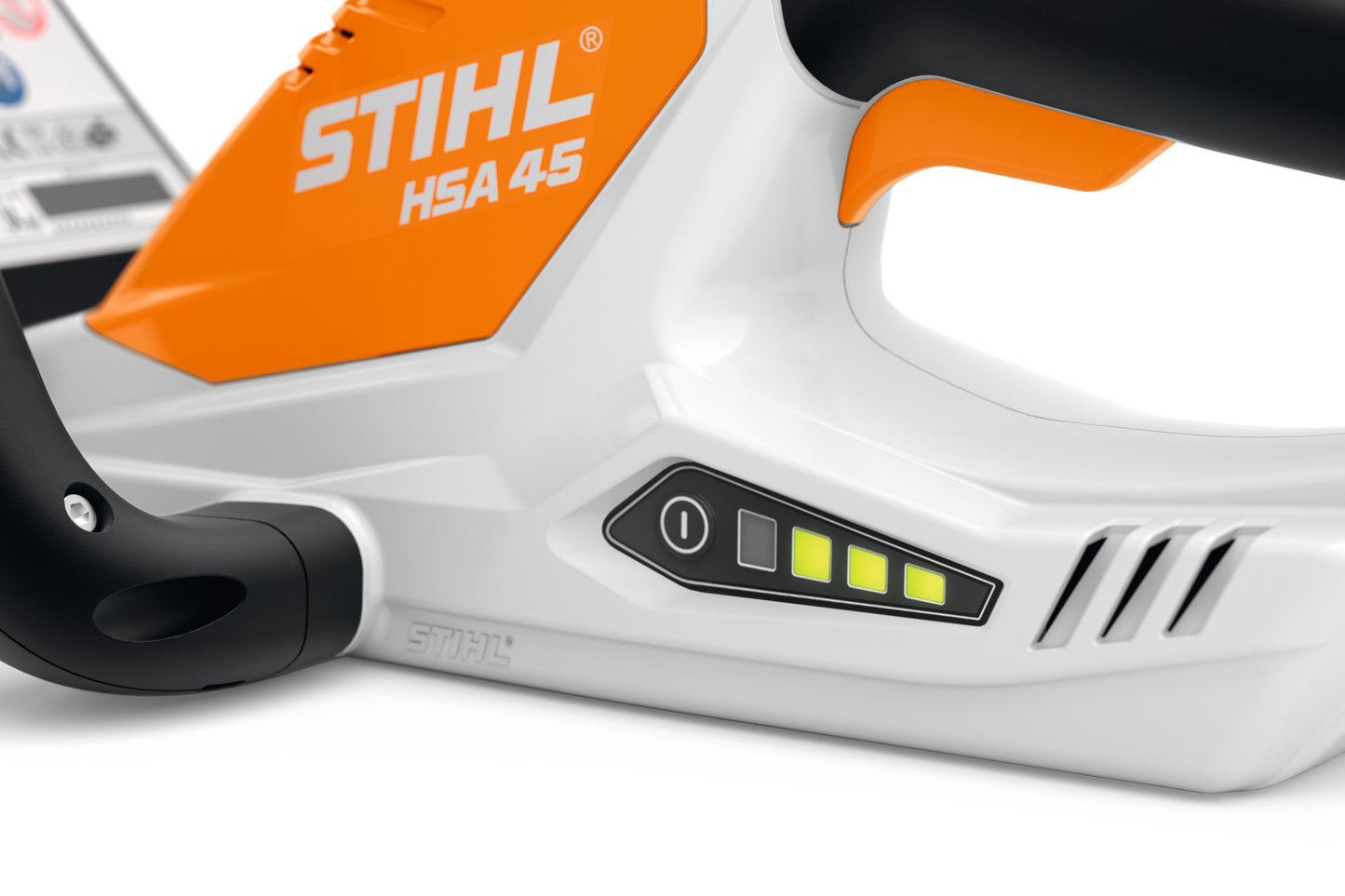 Primo piano delle lame tagliasiepi STIHL HSA 45