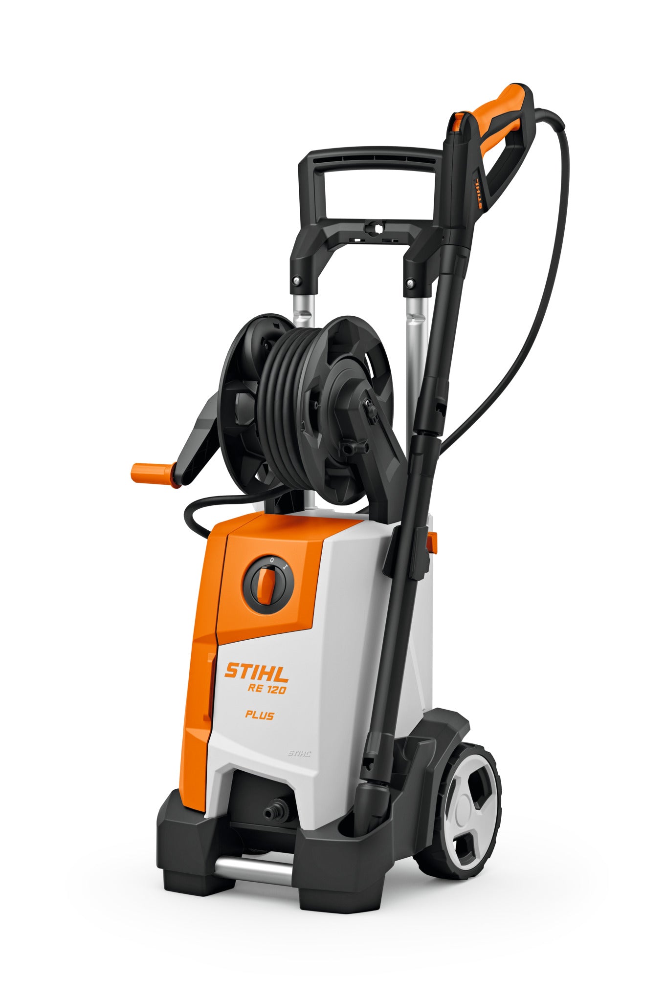 Dettaglio del motore e design compatto della STIHL RE 120 PLUS