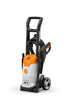 Vista frontale dell'Idropulitrice Stihl RE 90, con design compatto