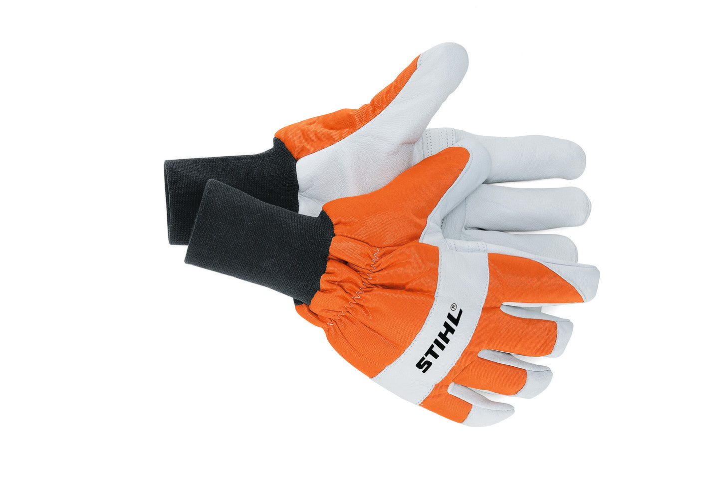 Guanti antitaglio STIHL FUNCTION Protect MS con palmo in pelle pieno fiore e tessuto sul dorso