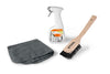 Vista del Kit Care & Clean per iMow, mostrando Multiclean, spazzola e panno in microfibra