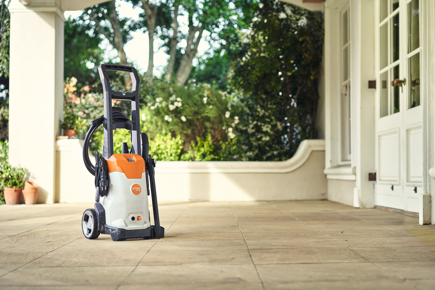 Lancia dell'Idropulitrice Stihl RE 90 in dettaglio