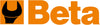 Logo Beta Utensili, sfondo arancione con chiave inglese nera stilizzata e scritta