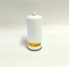 Filtro olio per motore Cermag 1043, cilindrico e bianco con etichetta gialla, ideale per la manutenzione del motore, alta qualità e prestazioni, compatibile con vari modelli di macchine agricole e industriali.
