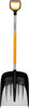 Pala da neve ergonomica Fiskars con manico in alluminio e impugnatura arancione. Lama robusta in plastica e metallo, ideale per rimuovere neve e ghiaccio. Strumento da giardino resistente e leggero per uso domestico e professionale.