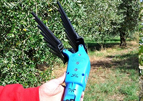 ALT TEXT: Scuotitore per olive a batteria di colore blu, ideale per la raccolta delle olive. Design ergonomico e leggero, facile da usare. Perfetto per piccoli e grandi uliveti. Strumento agricolo efficiente per una raccolta rapida e senza sforzo.