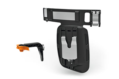 Sistema di trasporto comfort per soffiatori BGA 200 fissato a una cintura in vita per un utilizzo ergonomico