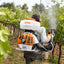 Dettaglio del serbatoio dell'atomizzatore Stihl SR 450