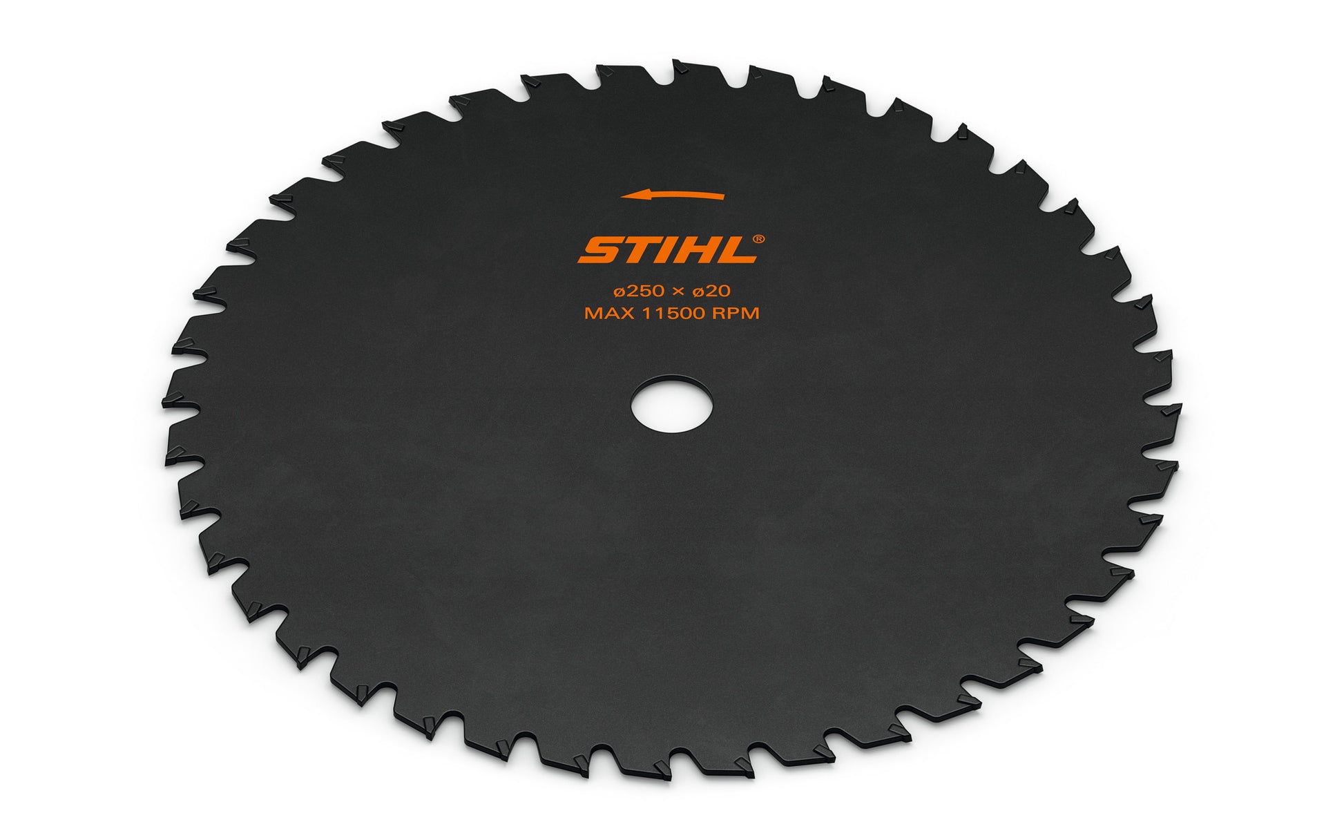 Lama tagliaerba STIHL con un diametro di 250 mm in acciaio, ideale per erba tenace e secca