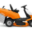 Vista laterale del trattorino STIHL RT 4082 mostrando il design compatto e manovrabile