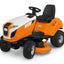 Primo piano del sistema di taglio del trattorino STIHL RT 4112 SZ