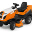 Dettaglio sedile regolabile trattorino Stihl