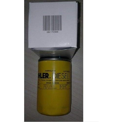 Filtro carburante diesel Kohler, modello 845156, colore giallo, con scatola originale bianca e codice a barre. Accessorio per motori diesel, ideale per la manutenzione e l'efficienza del motore.