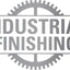 Logo grigio con testo "Industrial Finishing" sovrapposto a un ingranaggio stilizzato. Rappresenta servizi di finitura industriale, lavorazione dei metalli, verniciatura e rivestimenti protettivi per migliorare la qualità e la durata dei prodotti.