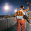 Dettaglio delle tracolle imbottite e sistema antivibrazioni del Stihl BR 430