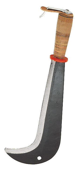Roncola Bergamasca Stihl con impugnatura in pelle e lama per cura della crescita