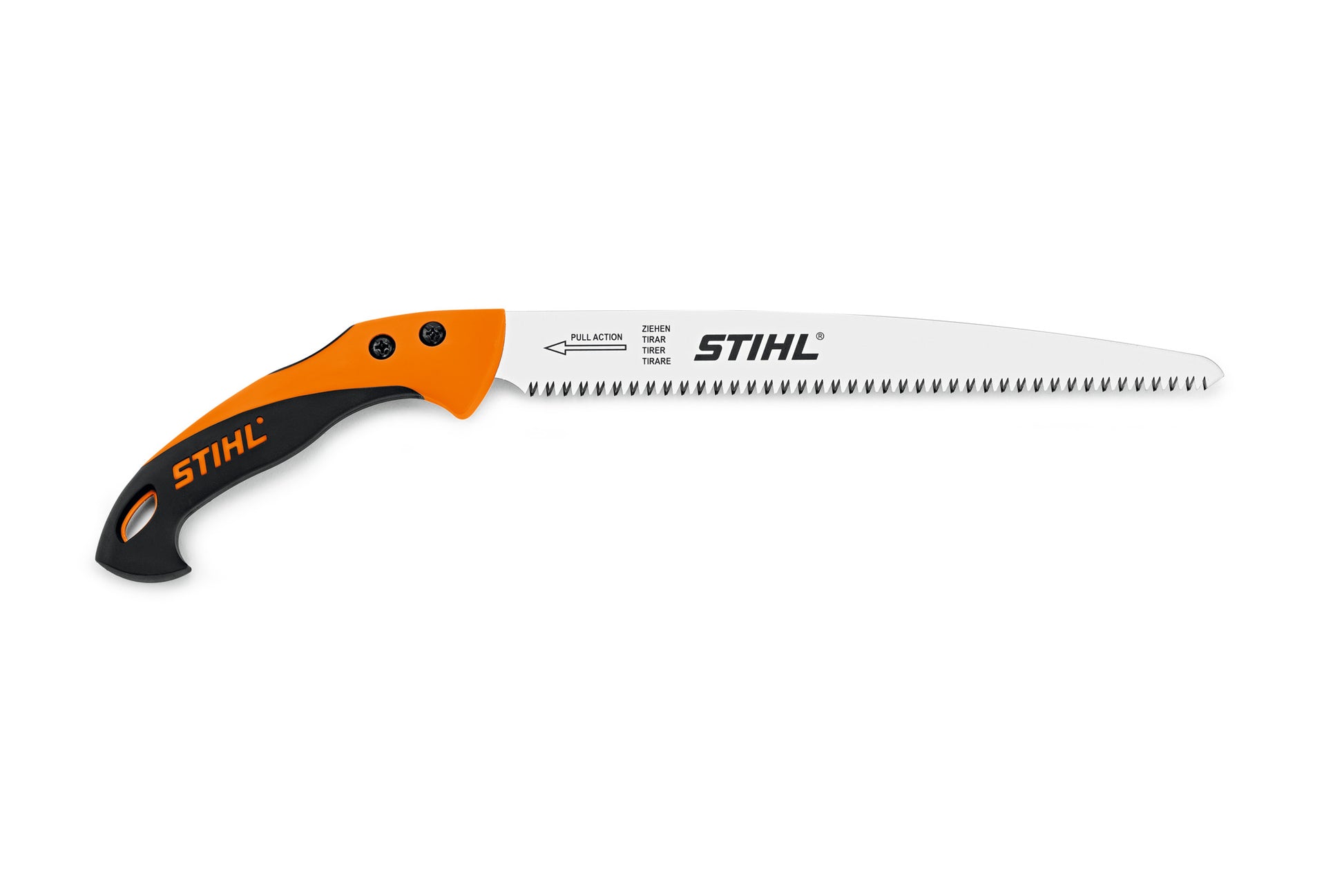 Dettaglio del manico ergonomico della sega per potatura Stihl PR 33