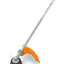 Decespugliatore Stihl in vista laterale, dettagli dell'impugnatura e del sistema AutoCut