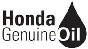 Honda Genuine Oil logo con testo nero su sfondo bianco e goccia di olio nera, ricambi originali Honda, lubrificante motore, olio motore Honda, manutenzione auto, prodotti originali Honda, qualità garantita, prestazioni motore ottimali.