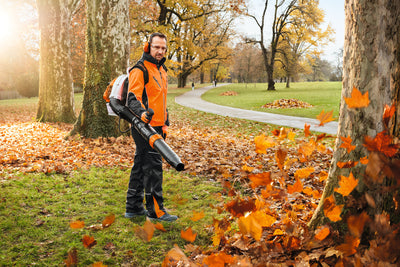 Dettaglio del pannello di controllo del soffiatore spalleggiato Stihl BR 450 CEF