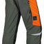 Vista laterale dei Pantaloni Function Ergo di Stihl, evidenziando gli inserti elasticizzati e i rinforzi sulle ginocchia.