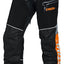 Dettaglio delle rifiniture elasticizzate e traspiranti dei pantaloni Advance X-Treem di Stihl