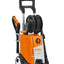 Vista laterale dell'idropulitrice Stihl RE 120 con accessori