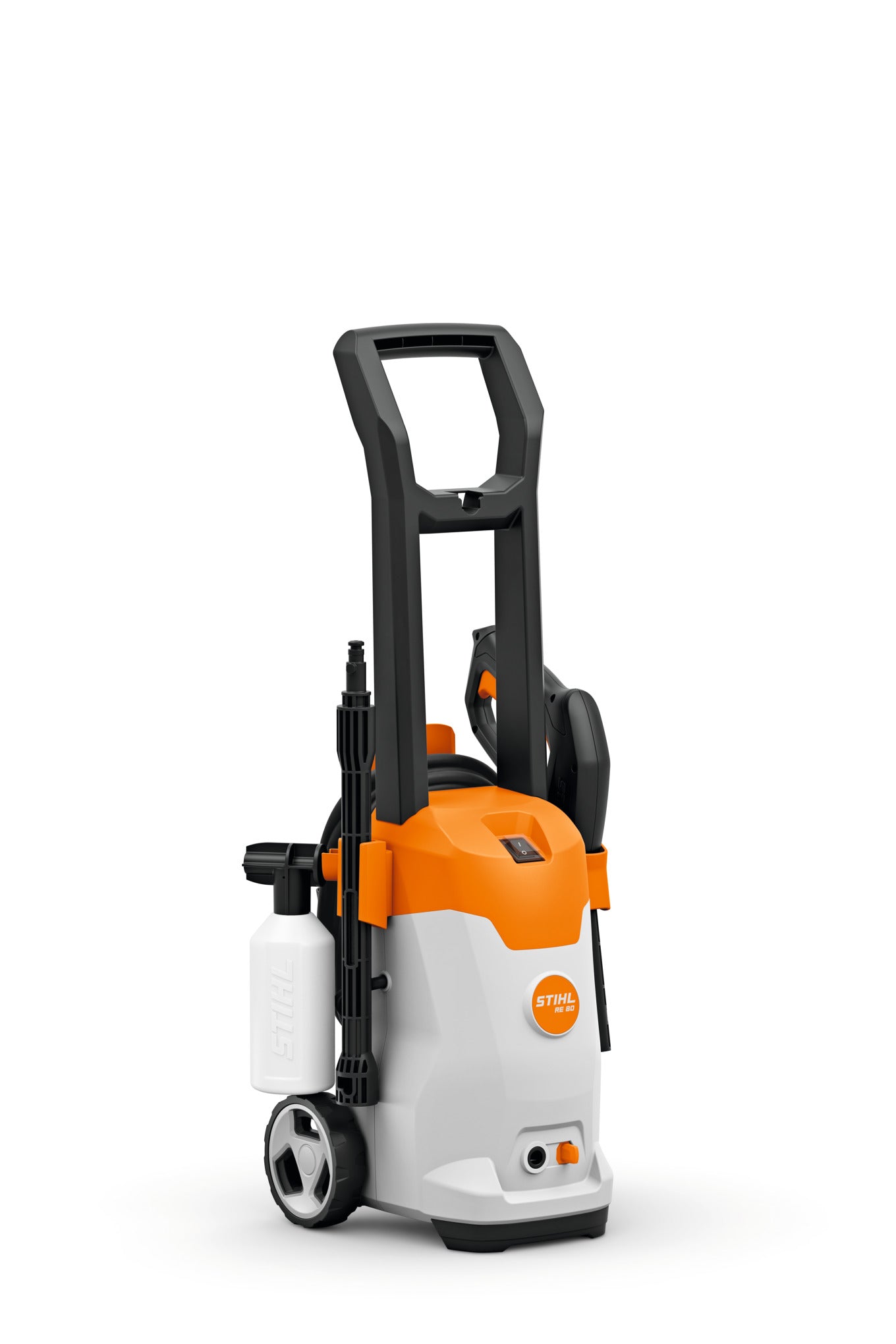 Immagine dettagliata della pompa in alluminio dell'idropulitrice Stihl RE 80.