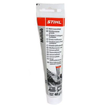 STIHL Multilub grasso polivalente 40g, lubrificante multifunzione per attrezzi da giardinaggio e motoseghe, confezione tubetto, alta qualità, prodotto universale, manutenzione attrezzi, grasso multiuso, lubrificante STIHL, grasso universale.