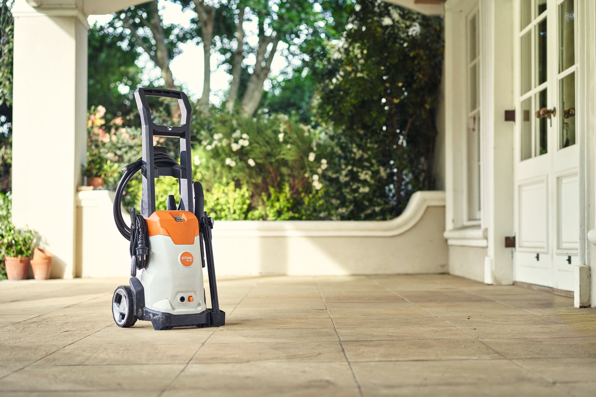 Lancia dell'Idropulitrice Stihl RE 90 in dettaglio