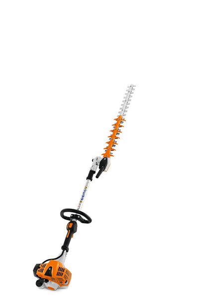 Vista frontale del tagliasiepi STIHL HL 91 KCE in posizione di taglio