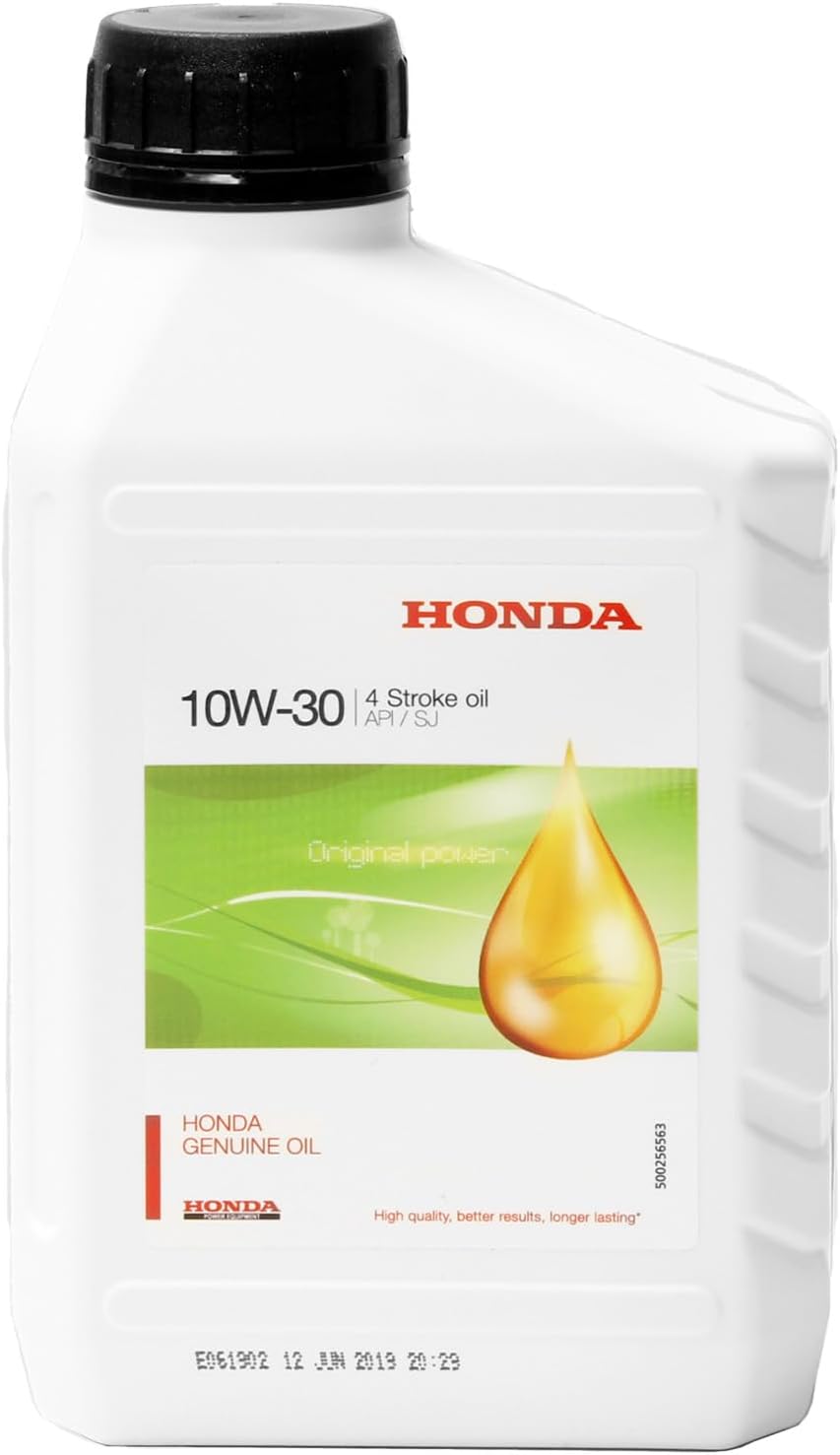 Olio motore Honda 10W-30 per motori a 4 tempi, API SJ, confezione da 1 litro. Olio originale Honda, alta qualità, migliori risultati e maggiore durata. Adatto per motori Honda, garantisce prestazioni ottimali e protezione del motore.