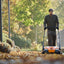 Immagine ravvicinata del sistema di trasmissione della spazzatrice Stihl KG 770
