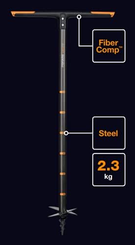 Attrezzo da giardinaggio per la rimozione delle erbacce, con manico in FiberComp™, corpo in acciaio, peso di 2.3 kg. Design ergonomico a T per una presa comoda e stabile. Ideale per giardini e orti.