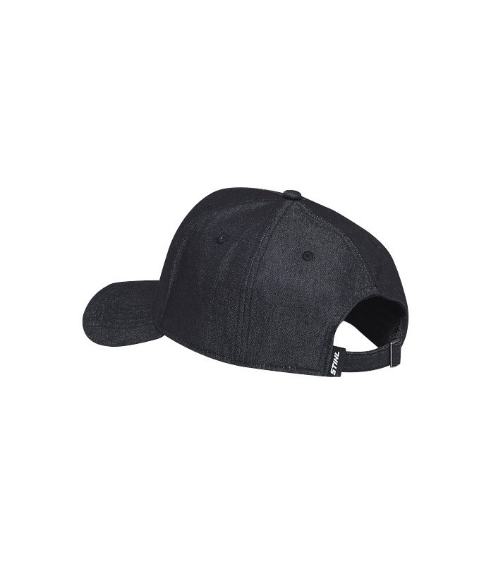 Berretto da baseball - Denim Nero con logo Motosega