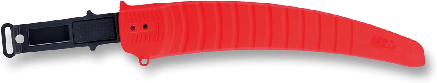 Coltello da sub con fodero rosso, lama in acciaio inossidabile e impugnatura ergonomica. Ideale per immersioni, pesca subacquea e attività all'aperto. Accessorio essenziale per subacquei professionisti e appassionati di sport acquatici.