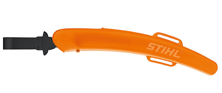 Vista frontale della Sega per Rami PR 27 C di Stihl con dettaglio sull'impugnatura ergonomica