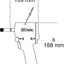 Illustrazione tecnica di una chiave a impulsi pneumatica Beta, con dimensioni indicate: 109 mm di larghezza (A) e 188 mm di altezza (B). Strumento professionale per avvitare e svitare, con regolazione avanti e indietro.