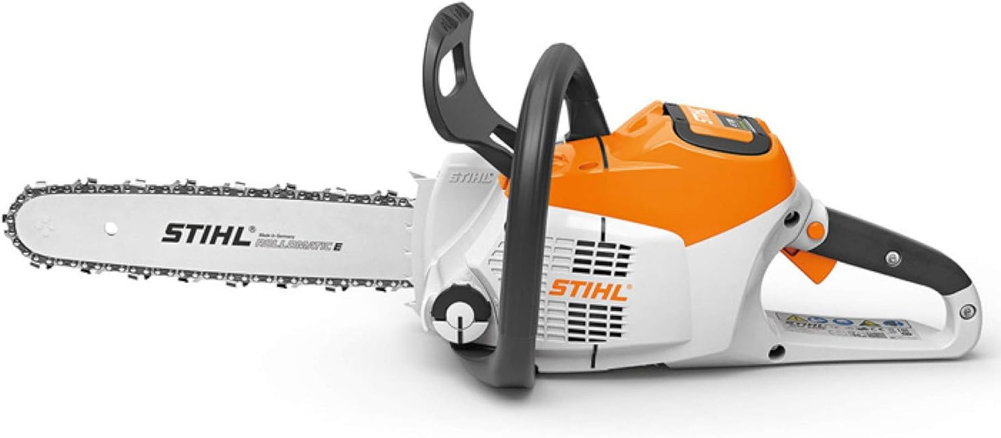 Motosega a benzina STIHL MS 170, compatta e leggera, ideale per taglio di legna da ardere e piccoli alberi. Dotata di barra da 30 cm, motore da 1,6 CV e sistema antivibrante per un utilizzo confortevole e sicuro.